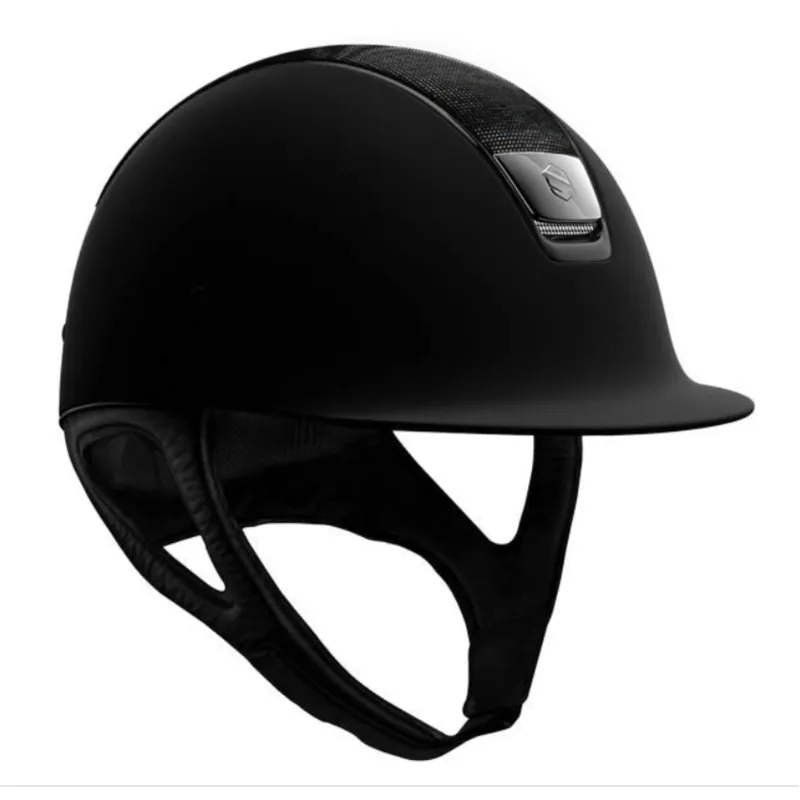Samshield Shadowmatt Helmet with Shimmer Top and Black Chrome Trim - Black